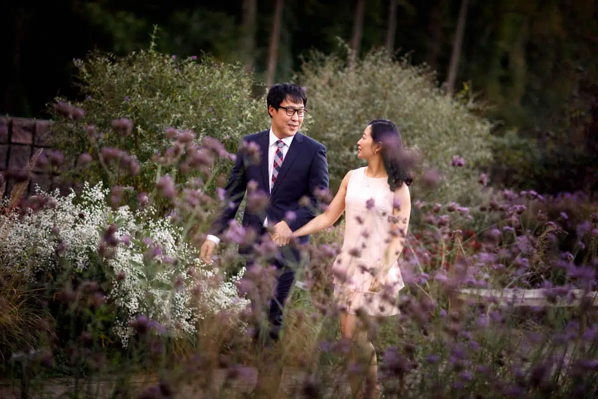 Brookside Gardens Wheaton Engagement. Chuck + Meme.