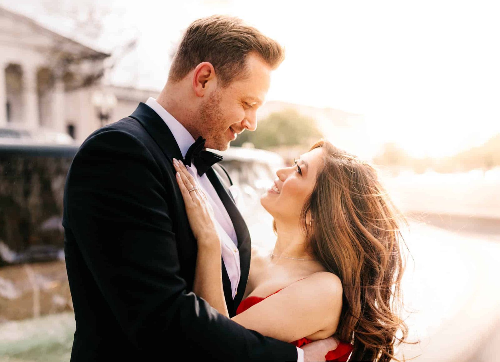 DC downtown spring engagement